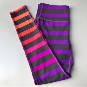 Athleta striped colorful print leggings medium